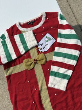 Christmas Sweater Women’s 3XL XXXL Red Gift United States Sweaters Holiday Ugly